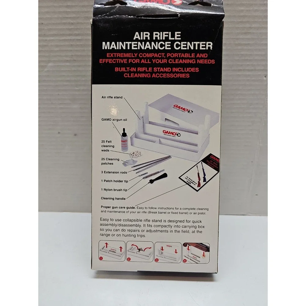 Gamo 621245854 Air Maintenance Center White One Size Collapsible Rifle Stand